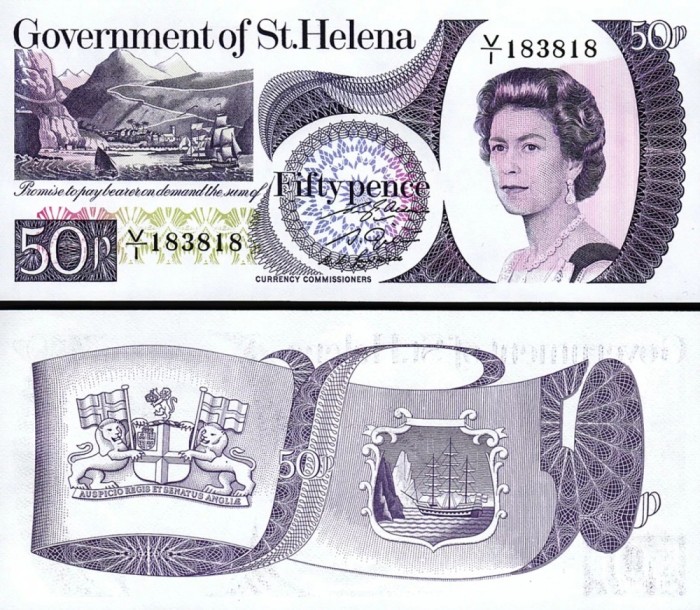 !!! F. RARR : ST. HELENA - 50 PENCE 1979 - P 5 - UNC