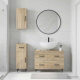 Cumpara ieftin Set de cabinet pentru baie cu 3 piese HAARLEM Stejar Sonoma