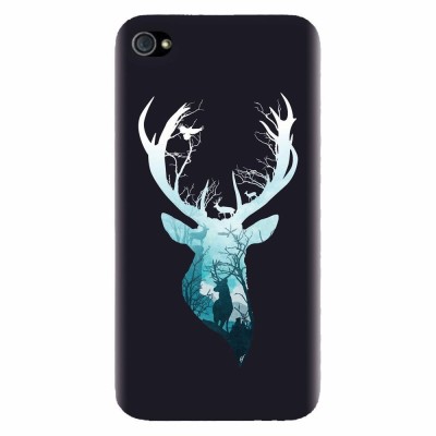 Husa silicon pentru Apple Iphone 4 / 4S, Cerb foto