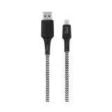 Cablu Date si Incarcare USB la USB Type-C Goui Tough, 1.5 m, Alb - Negru G-TC15-WB