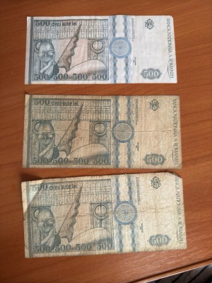Bancnota 500 lei constantin brancusi foto