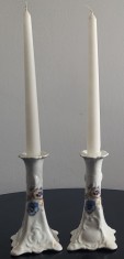 Set doua sfesnice romantice din portelan, doua pozitii de expunere, deosebite