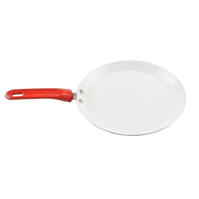 Tigaie din aluminiu cu strat ceramic &ndash; 24 cm, rosie Handy KitchenServ