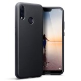 Husa Huawei P20 Lite Silicon Neagra, MyStyle Perfect Fit, Anti-soc, Anti-zgarieturi, Protectie Camera