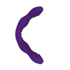 Dildo Dublu Bendable, Silicon Matasos, Mov, 28 cm, Passion Labs