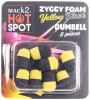 Dumbell MACK2 Ziggy Foam Dumbell Two Tone, Galben-Negru, 12mm, 8buc/pac