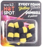 Dumbell MACK2 Ziggy Foam Dumbell Two Tone, Galben-Negru, 12mm, 8buc/pac