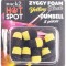 Dumbell MACK2 Ziggy Foam Dumbell Two Tone, Galben-Negru, 12mm, 8buc/pac
