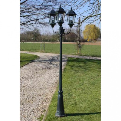 Felinar Brighton cu 3 brațe 230 cm Verde &amp;icirc;nchis/Negru foto