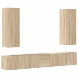 Cumpara ieftin Set dulap TV, 5 piese, stejar sonoma, lemn prelucrat
