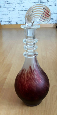 Sticla decorativa / carafa- Vin - Murano - cu dop - 1,5 Litri foto