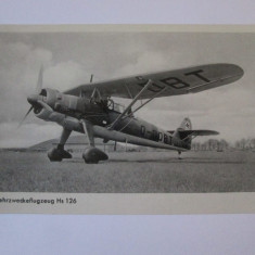 Carte postala/fotografie originala avion german recunoastere:Henschel Hs 126