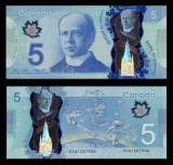 CANADA ? bancnota ? 5 Dollars ? 2013 ? P-106c ? POLYMER ? UNC ? necirculata