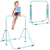 HOMCOM Bară fixă de gimnastică pentru copii pliantă &icirc;nălțime reglabilă de la 88 la 128 cm verde | Aosom Romania