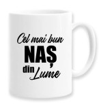 Cana alba personalizata &quot;Cel mai bun Nas din lume&quot;, INOVATIX&reg;. 330ml