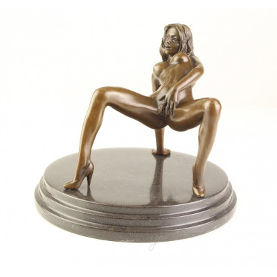 Nud - statueta erotica din bronz pe soclu din marmura FA-85 foto