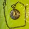 F2-Ceas buzunar vintage metal sigla Leu quartz functional diam. 4.5 cm.