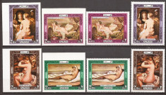 AJMAN PICTURA NUD ( serie dt. + ndt.) MNH foto