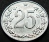 Moneda 25 HALERU - RS CEHOSLOVACIA, anul 1963 *cod 1025, Europa, Aluminiu