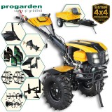 ProGARDEN Pachet Campo 1873 Alpine V2 Motocultor 18CP + RM500T Remorca + 2xPlug + Prasitoare + Adaptor + 2xRoti metalice 540x170 + 6L Ulei
