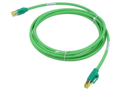 Cablu Patch Ethernet S/FTP Cat6a 2m Verde RJ45 foto
