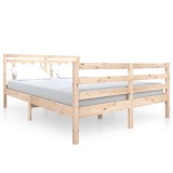 Cumpara ieftin Cadru de pat dublu, 135x190 cm, lemn masiv