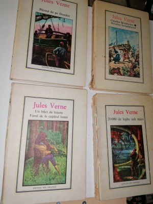 LOT 4 CARTI JULES VERNE - PILOTUL DE PE DUNARE ,20000 DE LEGHE SUB MARI ... foto