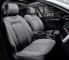 Huse Scaune Auto Gri Piele Eco Universal - Set 2 Bucati - Protectie si Confort Interior Auto