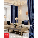 Cumpara ieftin Draperie Din Catifea 150 x 245 Albastru Cu Model CADOU Fata De Perna Si Accesoriu Magnetic Draperie- DRS1016