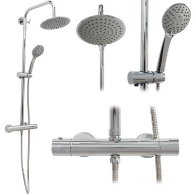 Set dus cu termostat CALANI DAYTON CHROME foto