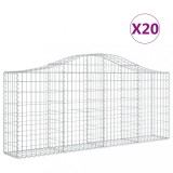 Cumpara ieftin Cosuri gabion arcuite 20 buc, 200x30x80/100 cm, fier galvanizat