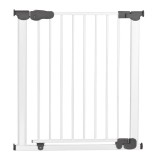 Poarta Siguranta Copii Reer I-GATE 77.5-83.5 cm, Extensibila 111.5 cm, Auto-Close, Banda Luminoasa, Montaj Fara Gaurire, Alb/Gri