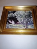 Tablou pictura Peder Severin Kroyer reproducere printata pe panza Trandafiri Marie in gradina