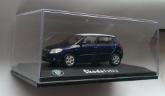 Macheta Skoda Fabia 2 (albastru) - Abrex 1/43 foto