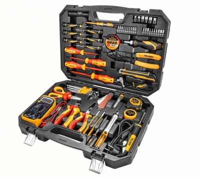 Set 66 Unelte pentru Electrician, Incluzand Lanterna LED, Te foto