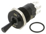 Comutator Basculant ONPOW 2 Poziții SPDT ON-ON 5A 250VAC IP67 - Cod ONPOW7116B1-11/2/41RGB/12V/A