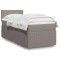 vidaXL Pat box spring cu saltea, gri taupe, 90x200 cm, textil 3287336