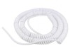 Cablu spiralat neecranat alb 1,5m 5,25m