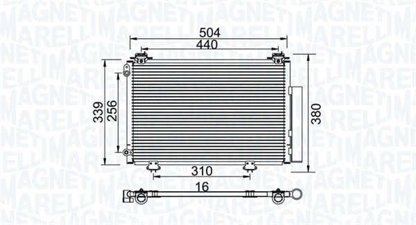 MAGNETI MARELLI 350203736000 Condensator, climatizare