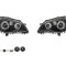 Set faruri tuning VW POLO (9N3), 04.2005-08.2009, Taiwan, partea stanga+dreapta, H1+H1; manual; negru, transparent;