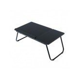 Masa laptop plianta Tomi, unghi de inclinare ajustabil, MDF, nuc inchis