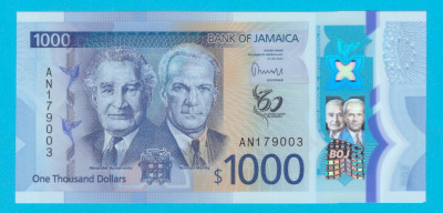 Jamaica 1.000 Dollars 2022 &amp;#039;Seria Independenta&amp;#039; UNC serie: AN179003 Comemorativa foto