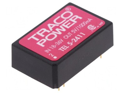 Convertor DC/DC 5W 18-36V la 5V 1000mA DIP24 foto
