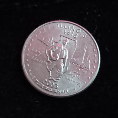 M3 C50 - Moneda foarte veche - 1/4 dollar - Illinois D - 2003 - America USA