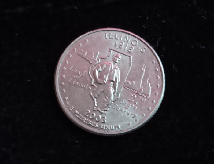 M3 C50 - Quarter dollar - sfert dolar - 2003 - Ilinois - P - America USA