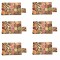 Set suport pahar si farfurie pentru servirea mesei, model Pufo Brown Spices, 6 bucati