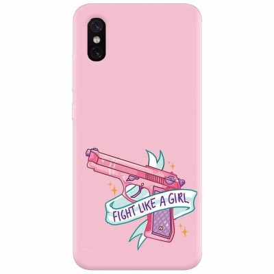 Husa silicon pentru Xiaomi Mi 8 Pro, Fight Like A Girl foto