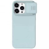 Cumpara ieftin Husa iPhone 15 Pro Max cu Protectie Camera Nillkin SMS Bleu, Techsuit
