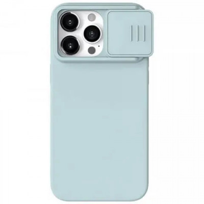 Husa iPhone 15 Pro cu Protectie Camera Nillkin SMS Bleu foto