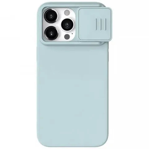 Husa iPhone 15 Pro cu Protectie Camera Nillkin SMS Bleu